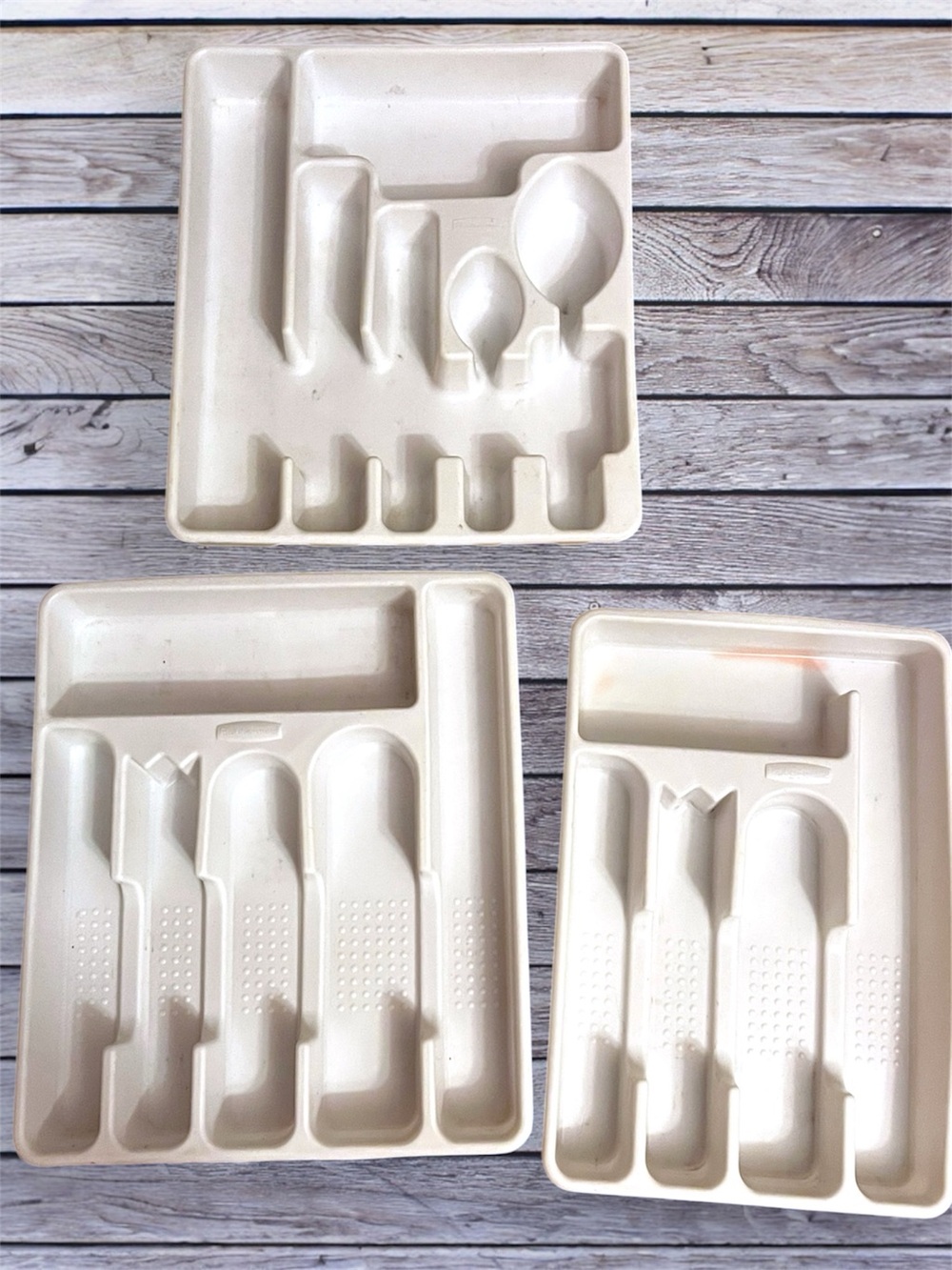 Rubbermaid Plastic Flatware Drawer Organizer Tray Sets